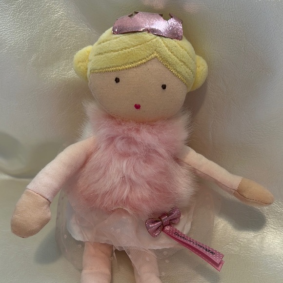 FAO Schwarz Pink and White Stuffed Animal Plush Doll - Picture 2 of 5